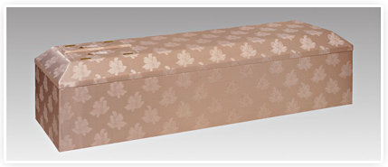 高級布貼山型棺ピンク